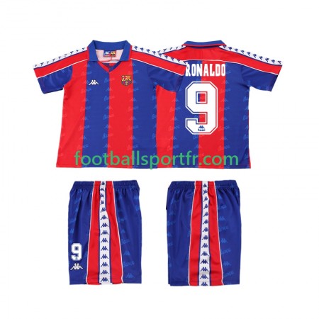 Tenue FC Barcelone Ronaldo 9 1992 1995 Retro Enfant Domicile Maillot de Foot